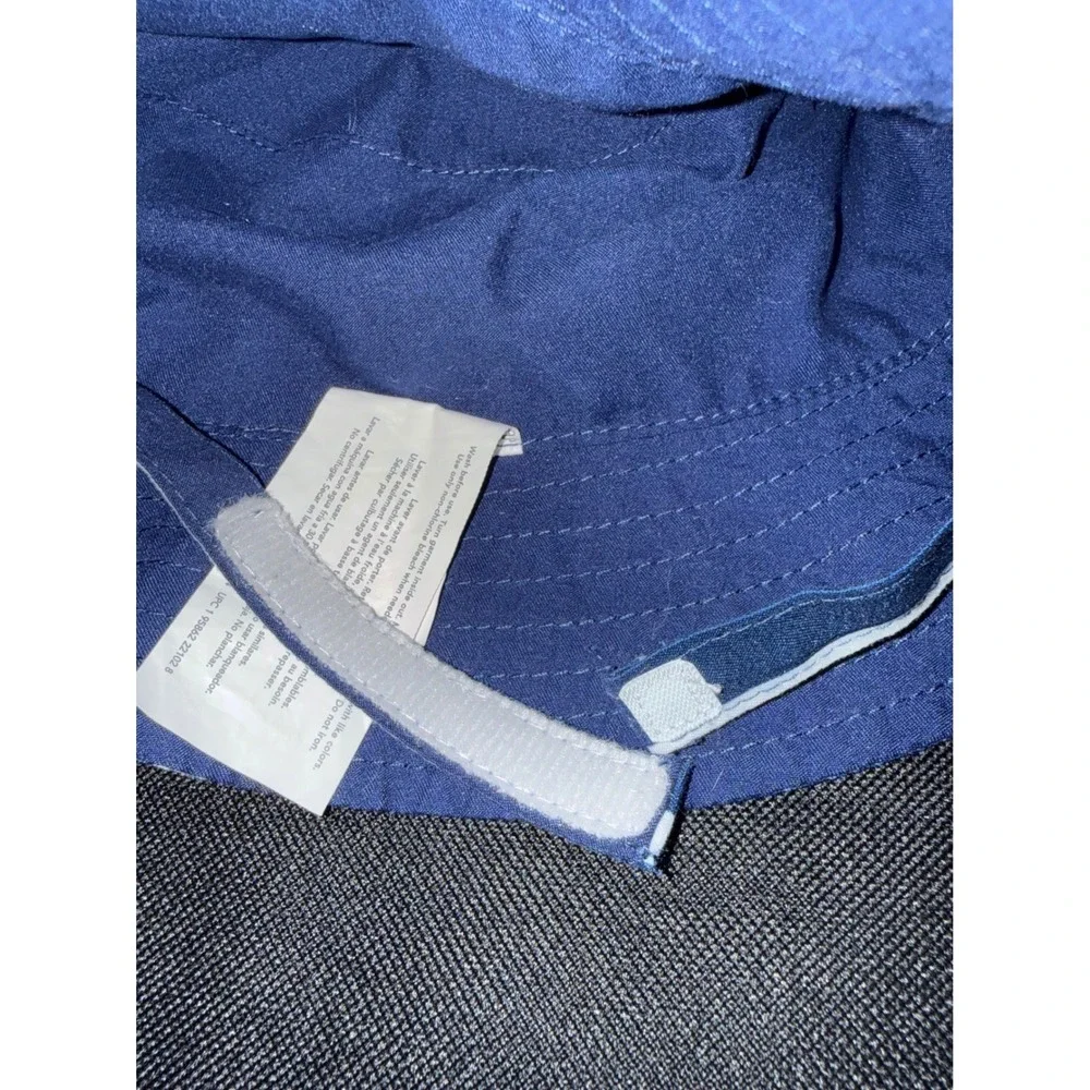 Carters Baby Boy Blue White Striped Bucket Sun Hat Chin Strap 12-24M